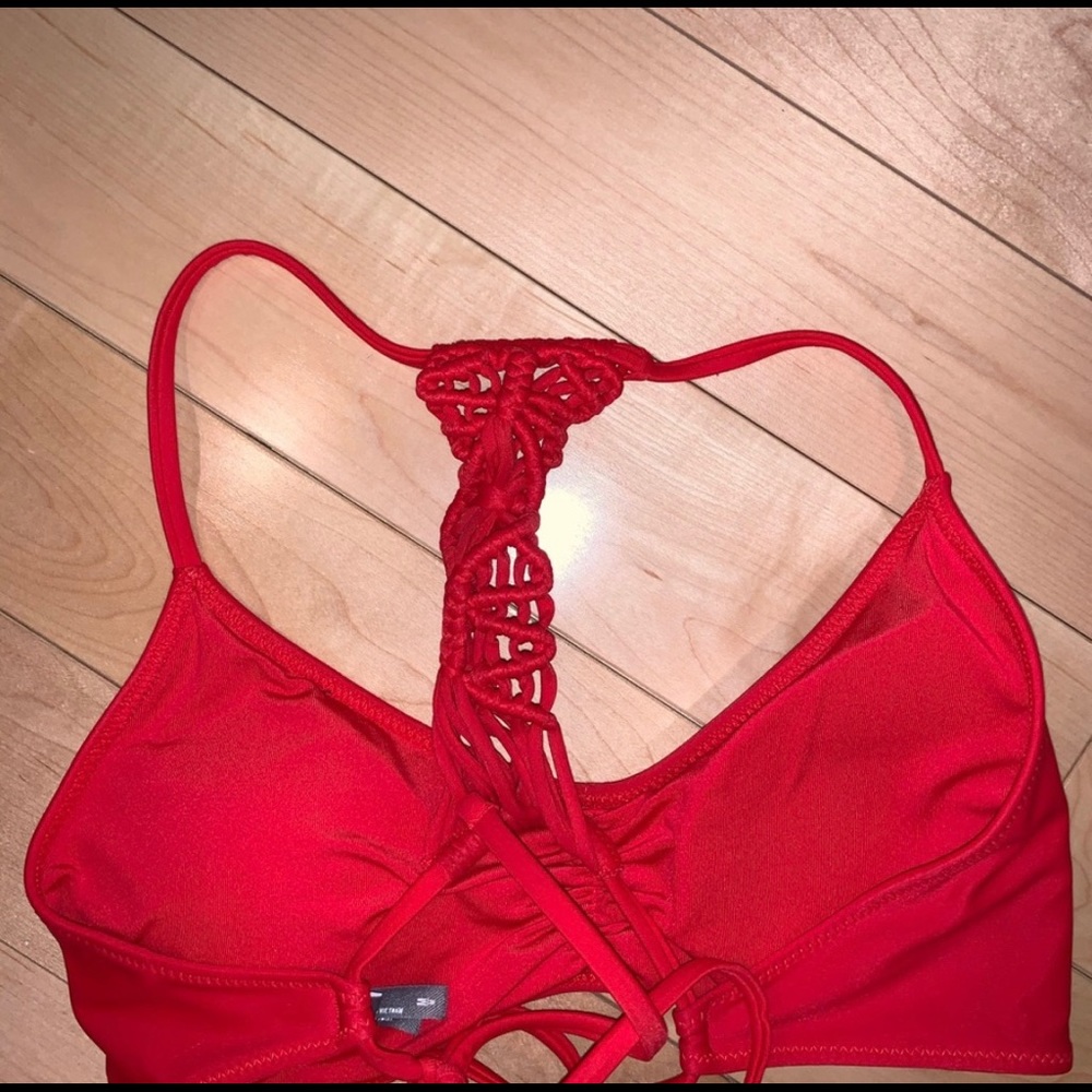 Red bikini top